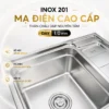 Chậu Eurolife EL-C7 Inox 201 mạ điện dập nguyên tấm dày 1.0 mm