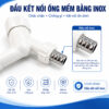 Chi tiết đầu nối kim loại trên vòi hồ Eurolife EL-HN05 giúp kết nối với ống mềm phù hợp, phục vụ tưới cây, rửa sân và vệ sinh ngoài trời.