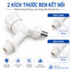 Hình ảnh hai biến thể ren kết nối 21mm và 27mm của vòi hồ Eurolife EL-HN05, giúp khách hàng lựa chọn đúng kích thước theo đầu chờ thực tế.