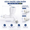 Hình ảnh kích thước vòi hồ Eurolife EL-HN05 dài khoảng 90mm cùng hai lựa chọn ren 21mm và 27mm, giúp khách hàng kiểm tra khả năng tương thích trước khi mua.