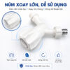 Núm xoay kích thước lớn trên vòi hồ Eurolife EL-HN05 giúp người dùng cầm nắm thuận tiện và thao tác đóng mở nguồn nước dễ dàng.