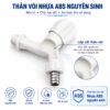 Hình ảnh mặt cắt thân vòi hồ Eurolife EL-HN05 bằng nhựa ABS màu trắng, thiết kế dày dặn, nhẹ và thuận tiện vệ sinh trong quá trình sử dụng.