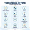 Bảng 12 tiện ích vận hành Eurolife EL-SM8059B với màn hình, remote, đèn LED, các chế độ xả và nắp đóng êm