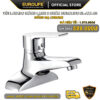 Flash Sale vòi lavabo nóng lạnh 2 chân Eurolife EL-AZA 03 chất liệu Đồng mạ Chrome, giá ưu đãi, miễn phí vận chuyển toàn quốc và bảo hành chính hãng 5 năm.