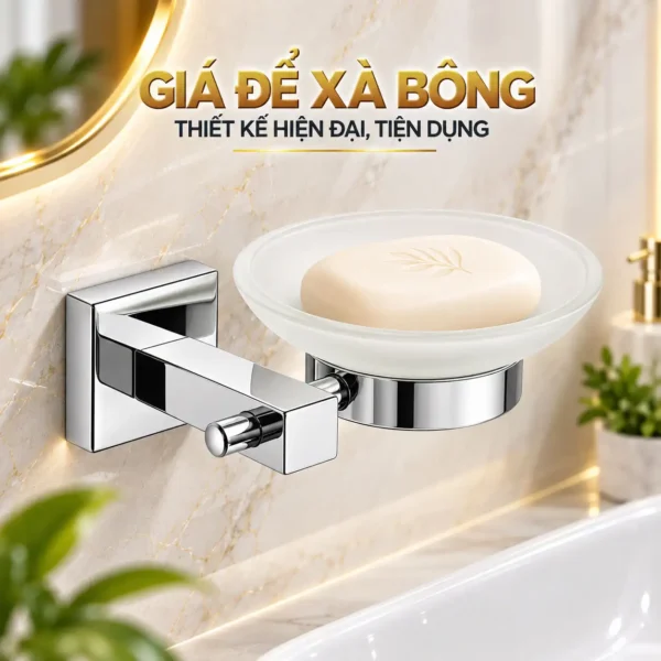 Giá để xà bông Eurolife EL-P02 kèm đĩa thủy tinh mờ
