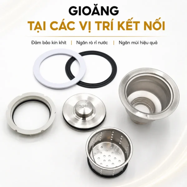 Gioăng kết nối bộ xả chậu rửa chén Eurolife EL-BXC04