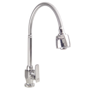 Vòi rửa chén Eurolife EL-RC01 thiết kế cần lò xo xoay 360 độ, đầu vòi 2 chế độ, thân Đồng H61 mạ Chrome 5 lớp sáng bóng.