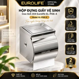 Hộp Đựng Giấy Vệ Sinh Inox SUS 304 Eurolife EL-P06-4