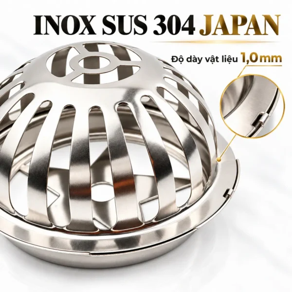 Cầu chắn rác Eurolife EL-CR02 bằng Inox SUS 304 Japan với độ dày vật liệu 1,0 mm