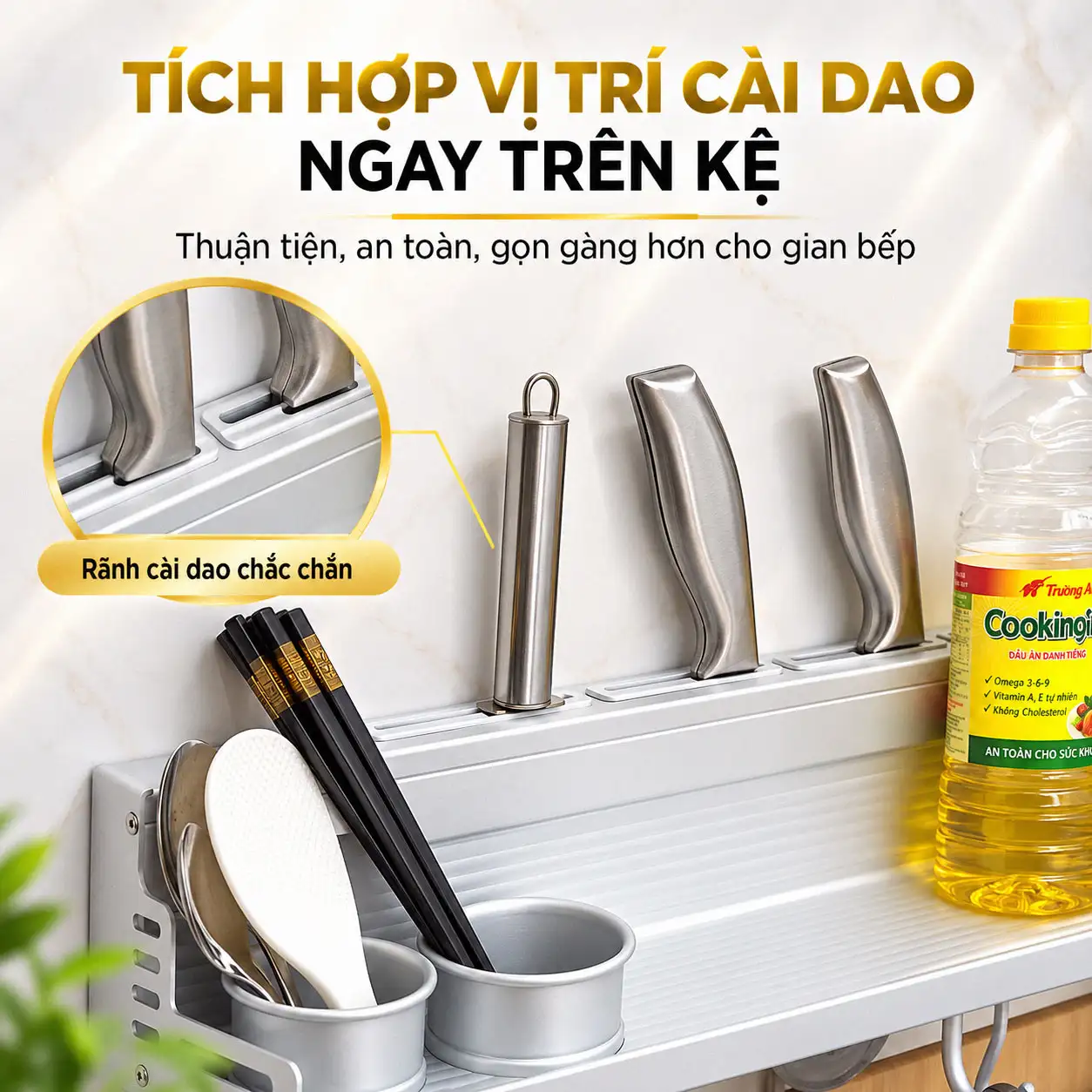 Kệ để gia vị cài dao treo tường Eurolife EL-K2