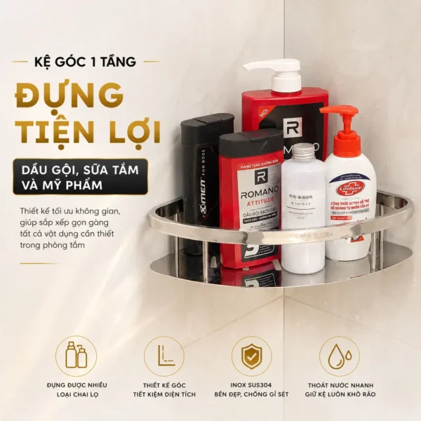 Kệ Eurolife EL-KG1 đựng dầu gội sữa tắm và mỹ phẩm