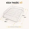 Kích thước rổ inox gác chậu Eurolife EL-R81