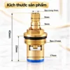 Kích thước ruột vòi nước lạnh Ceramic Eurolife cao 43 mm, thân 17 mm, ren 21 mm và ren trong 5 mm