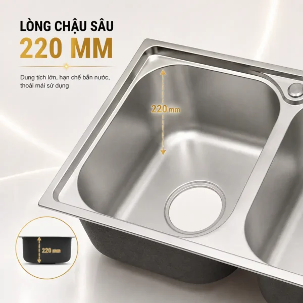 Lòng chậu Eurolife EL-C8 sâu 220 mm