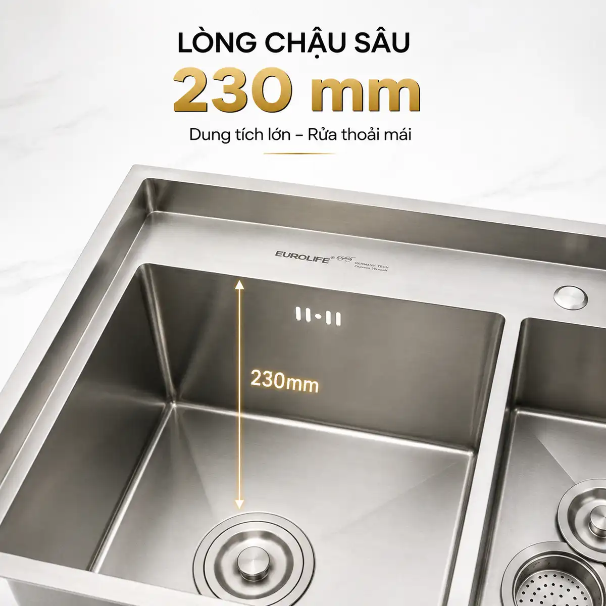 Lòng chậu sâu 230 mm Eurolife EL-LS10050