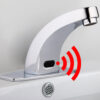 Mắt cảm ứng trên vòi lavabo Eurolife EL-A100 giúp nhận diện tay người dùng và tự động kích hoạt dòng nước trong phạm vi cảm ứng.