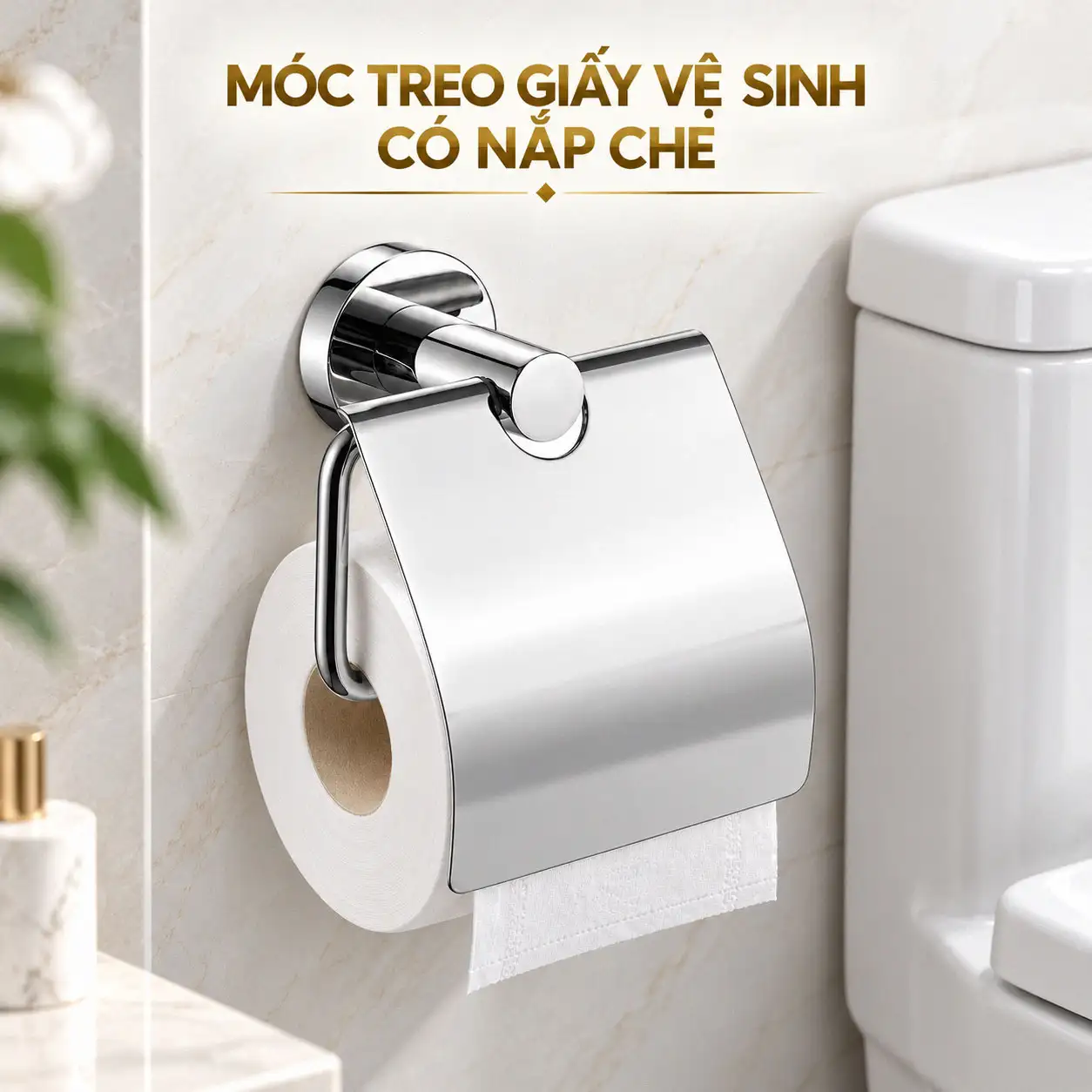 Móc treo giấy vệ sinh có nắp che Eurolife EL-P01