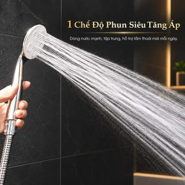 Tay sen Eurolife EL-115SH đang hoạt động với 1 chế độ phun siêu tăng áp và dòng nước tập trung