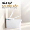 Eurolife EL-SM8062D nhìn từ bên hông với các vị trí nắp mở được ghép để minh họa chuyển động.