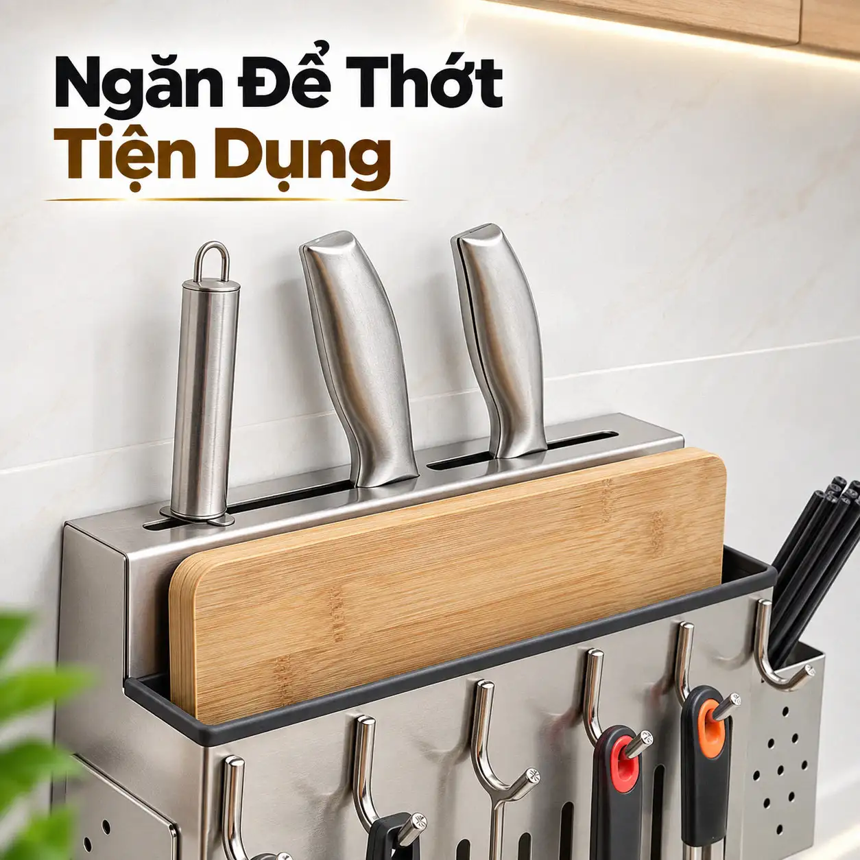 Ngăn để thớt kệ bếp Inox 304 Eurolife EL-K5