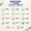 Infographic ghi Eurolife EL-SM8058, liệt kê 14 chức năng chăm sóc và tiện nghi như rửa, massage, sưởi ghế và sấy ấm.