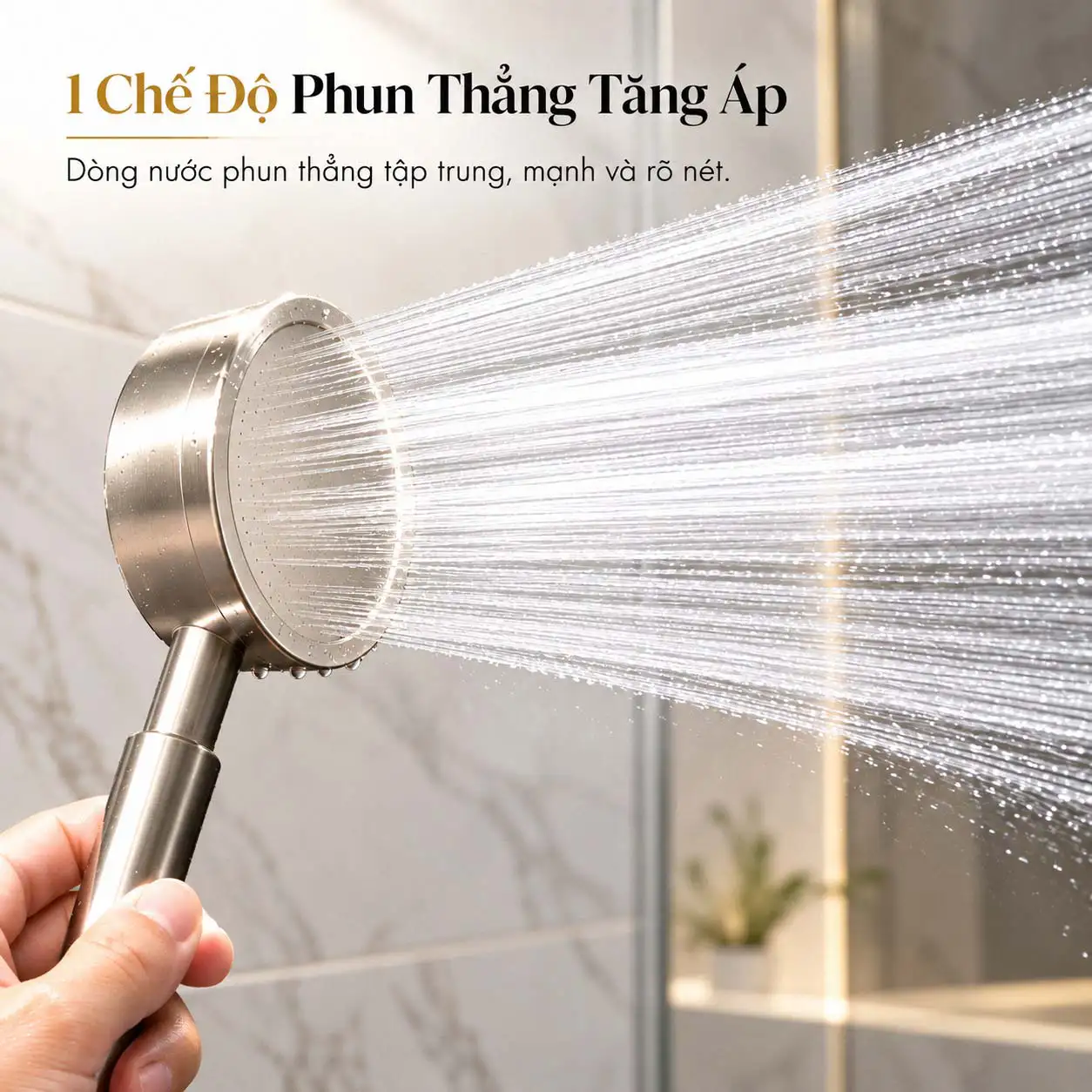 Tay sen Eurolife EL-H119 với 1 chế độ Phun thẳng tăng áp tạo dòng nước tập trung