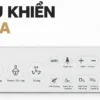 Remote màu trắng của bồn cầu Eurolife EL-SM8058D với các nút rửa, sấy, xả và điều chỉnh.