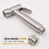 Tay xịt Eurolife EL-H-X05 sử dụng ren ngoài 21mm phổ thông, phù hợp với nhiều loại dây xịt và dây sen cùng chuẩn kết nối.