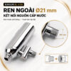 Chi tiết ren ngoài Ø21mm của van xả tiểu cảm ứng Eurolife EL-A105 dùng để kết nối thân van với đầu chờ cấp nước trên tường.