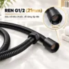 Cận cảnh đầu dây sen Eurolife EL-127SH-D sử dụng ren trong G1/2 inch kích thước 21mm