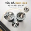 Rốn xả Inox 304 với giỏ lọc rác tháo rời của chậu Eurolife EL-HM8245