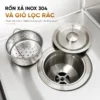 Rốn xả Inox 304 và giỏ lọc rác chậu Eurolife EL-LS10050