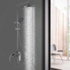 Hình ảnh sen cây Eurolife EL-SC929 màu xám đang sử dụng chế độ bát sen trên, cho dòng nước phủ rộng, phù hợp với không gian phòng tắm hiện đại.