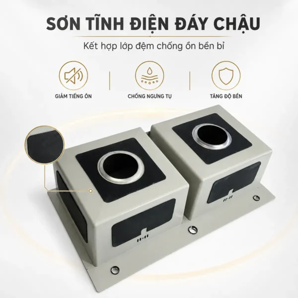 Sơn tĩnh điện và tấm lót chống ồn chậu đúc Eurolife EL-LS8245