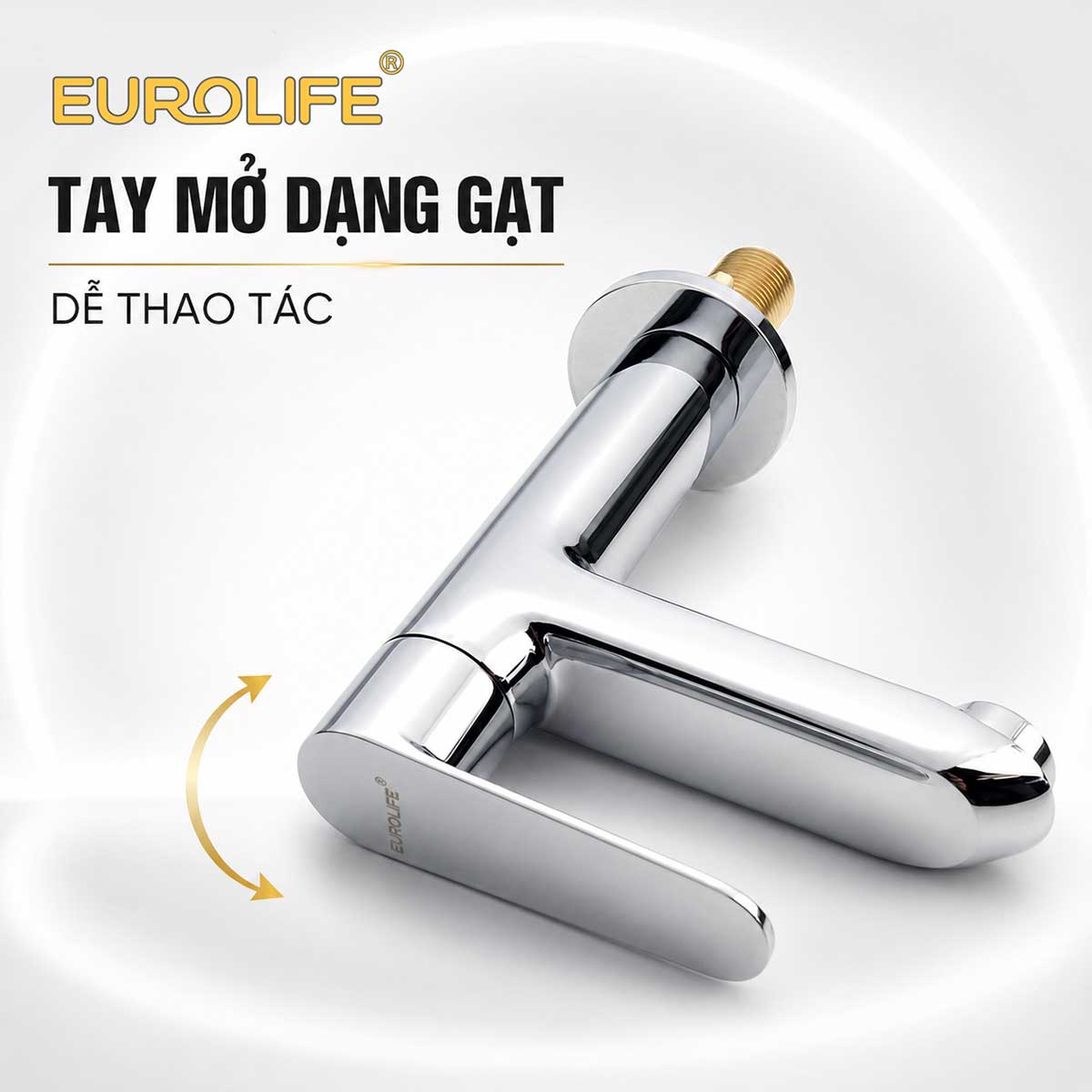 Tay gạt vòi lavabo Eurolife EL-LL120 dễ đóng mở và điều chỉnh nước