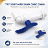 Tay gạt màu xanh bản lớn của vòi hồ Eurolife EL-VHX2127-D hỗ trợ cầm nắm và thao tác đóng mở van bi ABS.