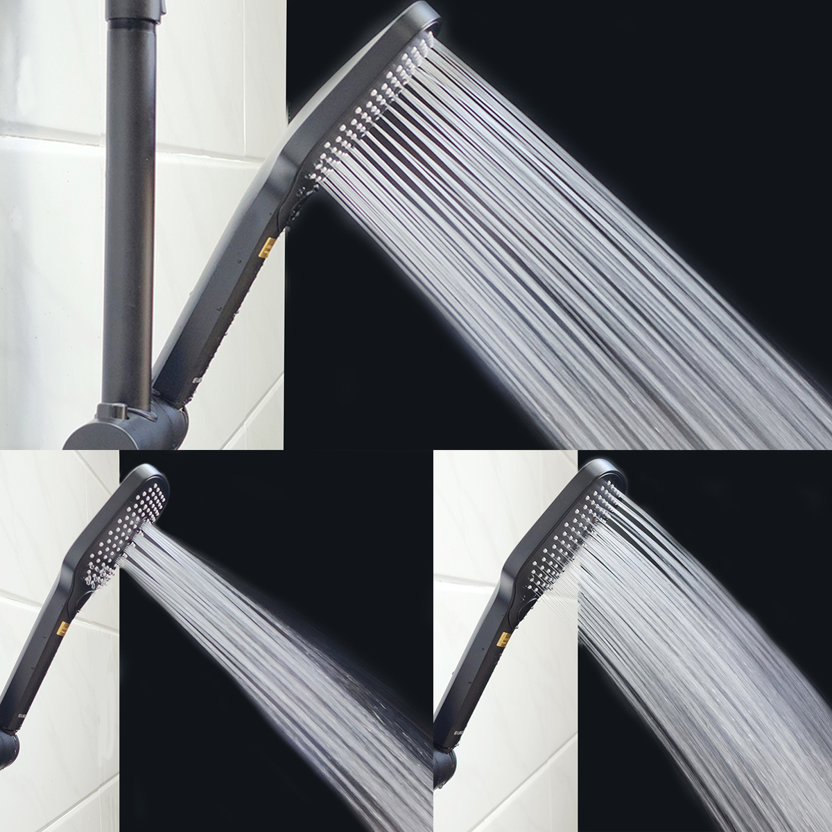 Tay sen 3 chế độ của sen cây Eurolife EL-SC918 màu đen cho nhiều kiểu dòng nước khác nhau, hỗ trợ tắm gội linh hoạt và tiện lợi hơn mỗi ngày.