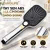Tay sen ABS mạ Chrome sáng bóng Eurolife EL-127SH-T với mặt sen 3 chế độ