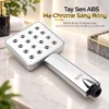 Tay sen Eurolife EL-H121 bằng nhựa ABS mạ Chrome sáng bóng với thiết kế mặt vuông