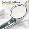 Cận cảnh tay sen Eurolife EL-H112 bằng nhựa ABS mạ Chrome với mặt sen tròn đường kính 65mm