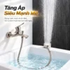 Tay sen Eurolife EL-H119 minh họa dòng Phun thẳng tăng áp mạnh trong phòng tắm
