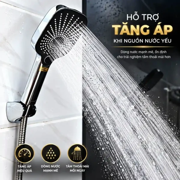 Tay sen Eurolife EL-127SH-T phun nước và hỗ trợ tăng áp khi nguồn nước yếu