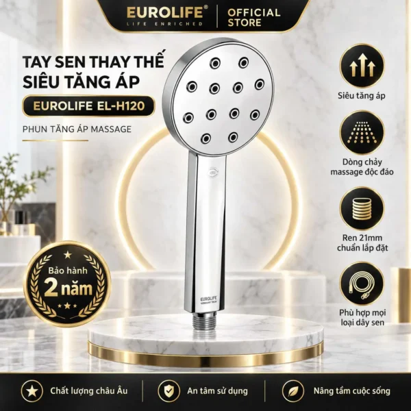 Tay sen thay thế siêu tăng áp Eurolife EL-H120 1 chế độ Phun tăng áp massage
