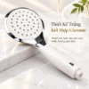 Tay sen Eurolife EL-H117 thân ABS màu trắng kết hợp viền và chi tiết Chrome sáng