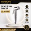 Tay xịt vệ sinh thay thế Eurolife EL-H-X08 chính hãng, thân ABS mạ Chrome, khóa rảnh tay, mặt phun tăng áp và ren 21mm.
