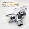 Thân van Eurolife EL-VT03 bằng nhựa ABS nhẹ, phủ Chrome sáng bóng, dễ vệ sinh và phù hợp phụ kiện phòng tắm màu bạc.
