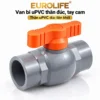 Thân uPVC đúc liền khối của van bi Eurolife EL-VN với tay cam