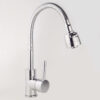 Thân vòi rửa chén Eurolife EL-KM03 mạ Chrome 5 lớp, tay gạt nóng lạnh dễ thao tác, thiết kế chắc chắn cho bếp gia đình.