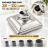 Thoát sàn Eurolife EL-HG04 minh họa khả năng lắp với ống chờ khoảng 36–90 mm tùy điều kiện