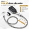 Trọn bộ tay dây sen 3 chế độ Eurolife EL-125SH-T và phụ kiện đi kèm